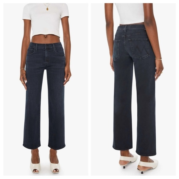 MOTHER The Mid Rise Rambler Zip Ankle Jeans Night in Venice Size 33